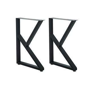 Siyah çelik masa ayakları X dökme demir ayarlanabilir kahve yemek masası tabanı ferforje <span class=keywords><strong>Metal</strong></span> ayaklı masa - Product Image 6