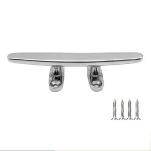 Cleat de amarre empotrado de base hueca de acero inoxidable para cubierta de barco, yates y embarcaciones marinas, para anclaje de cuerdas - Product Image 1
