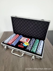 Accessoires de casino en aluminium durable, équipement de Texas Hold'em et de Blackjack, boîte à jetons <span class=keywords><strong>vide</strong></span>, jeu de 500 jetons de <span class=keywords><strong>poker</strong></span>, étui de transport manuel - Product Image 6