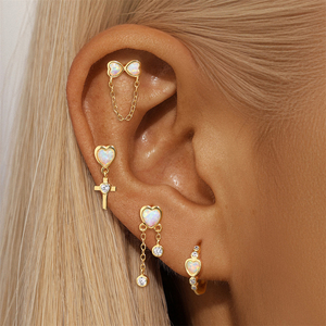 Pendientes de Plata de Ley 925 con Borla de Corazón CANNER para Niñas - Product Image 3