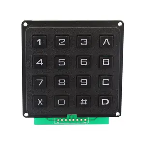 Vandal proof silicone rubber 4x4 16keys layout rs232 keypad