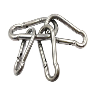 Custom small carabiner mini carabiner safety climb hook stainless steel snap hook metal clip rectangle carabiner