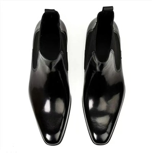 รองเท้าบูทหุ้มข้อสั้นหนังวัวสำหรับผู้ชายรองเท้าบูท <span class=keywords><strong>Chukka</strong></span> แบบทางการรองเท้าสี่เหลี่ยมสไตล์อิตาลีไซส์ใหญ่พิเศษจากโรงงาน - Product Image 4
