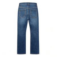 Jean droit extensible coupe bootcut pour homme en denim de coton, coupe facile, cinq poches, décontracté, confort quotidien