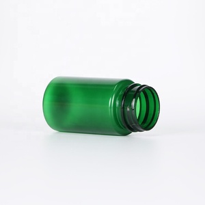 Customized Transparent Green Capsule Bottle Pharmaceutical Packaging PET <b>Plastic</b> For Health Products With Screw Cap - Product Image 5