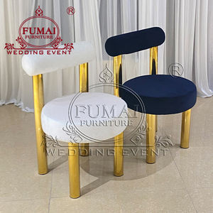 Silla de comedor de terciopelo con marco de acero inoxidable pesado tapizado de lujo moderno - Product Image 1