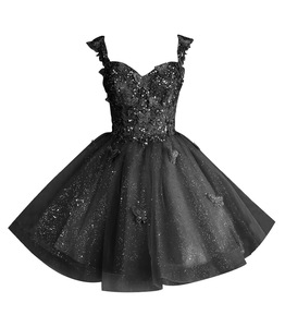 <span class=keywords><strong>Vestido</strong></span> Formal <span class=keywords><strong>de</strong></span> <span class=keywords><strong>Noche</strong></span> <span class=keywords><strong>para</strong></span> Mujer, Estilo Línea A, Largo hasta <span class=keywords><strong>la</strong></span> Rodilla, Cuello en V, con Apliques Florales, <span class=keywords><strong>para</strong></span> Banquetes, Otoño, Cachemira - Product Image 6