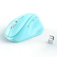 Ratón Ergonómico Inalámbrico Tri-Modo 2.4G BT Recargable Silencioso 12800 DPI con 6 Botones Programables para Juegos A-1170