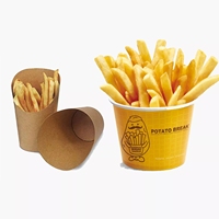 Seau en papier blanc en carton personnalisé pour poulet frit, popcorn, emballage alimentaire
