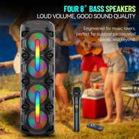 Carrito de Mano ZQS-8401 para Altavoz 5.3, Subwoofer Inalámbrico Multifuncional de Alta Potencia con RGB para Fiestas, Exteriores y Computadora
