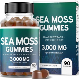 Gummies de mousse de mer Mousse de mer irlandaise avancée avec racine de bardane Superfood Suppléments de mousse de mer Pilule Gummy /Capsule - Product Image 1
