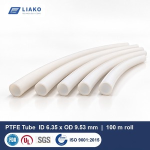 Tube PTFE 6,35x9,53 mm (1/4" x 3/8") pour le refroidissement liquide des serveurs et les lignes de refroidissement des batteries de véhicules électriques, tube PTFE naturel en rouleau de 100 m, 260°C - Product Image 1