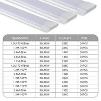 Luminaire LED de purification T5 T8 3000K 6500K 9000K, tube LED de plafond de 4 pieds, ampoules tubulaires
