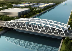 Cường độ cao Thiết kế hiện đại cho người đi bộ <span class=keywords><strong>Bailey</strong></span> cầu di động đúc sẵn giàn thép dài cho các tòa nhà Kết Cấu Thép - Product Image 3