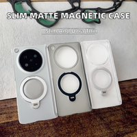 Étui arrière magnétique antichoc transparent mat en PC avec protection double charnière et support 360° pour Oppo Find N6/N5/N3 OnePlus