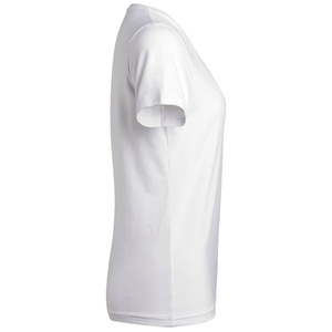 Camisetas Blancas al por Mayor Personalizadas de Alta Calidad para Mujer, Camisetas de Algodón y Elastano para Mujer - Product Image 6