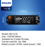 Balastro electrónico Philips T8 H para tubos fluorescentes EB-C 118/136/236 18W 36W, balastro para lámparas de esterilización UVC