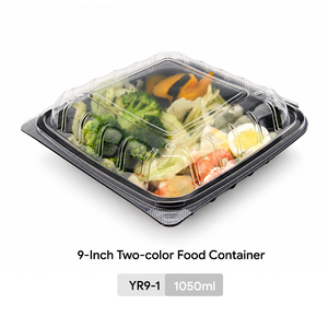 Contenedores de Plástico Desechables Personalizados de Fábrica de 9 Pulgadas con Blíster Tipo Concha para Fideos y Almuerzos, Ideales para Comida para Llevar - Product Image 4