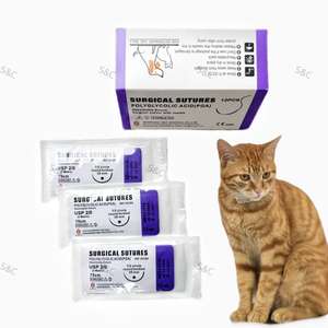 Yüksek kaliteli tıbbi pürüzsüz pgpgla 910 cerrahi sütür Vet tek kullanımlık tıbbi sütür PGA2/0 3/0 PDO naylon ipek iplik - Product Image 3