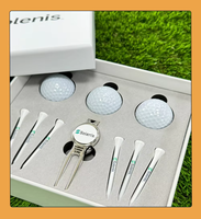 Ensemble cadeau de golf personnalisé avec logo, comprenant serviette de golf, outil de réparation de divots et marqueur de balle, cadeau promotionnel d'entreprise pour golfeurs