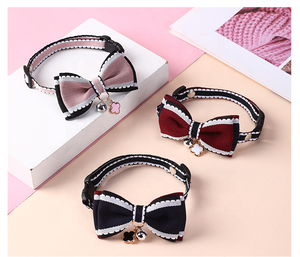 Kalung Natal Hewan Peliharaan dengan Lonceng dan Pita untuk Anjing Kecil, Kalung Kucing dengan Ikat Pita Lucu - Product Image 2