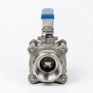 Vanne à boisseau sphérique manuelle OEM en trois parties en acier inoxydable CF8M robuste, à passage complet, filetée, à souder, pour isolation de pipeline - Product Image 4