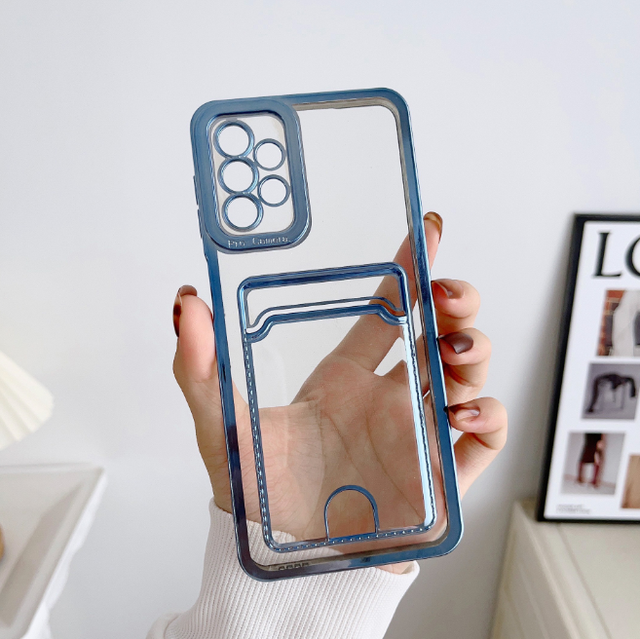 For for A16/A06/A05/A25/A55 Note 20 Ultra S23/S22/S21/S20 Soft Transparent Eco-friendly TPU Shockproof Wallet Phone Cases