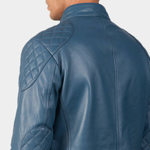 Chaqueta de cuero de moda para hombre, estilo urbano clásico, calidad premium, para ropa exterior, fabricación OEM, etiqueta privada. - Product Image 6
