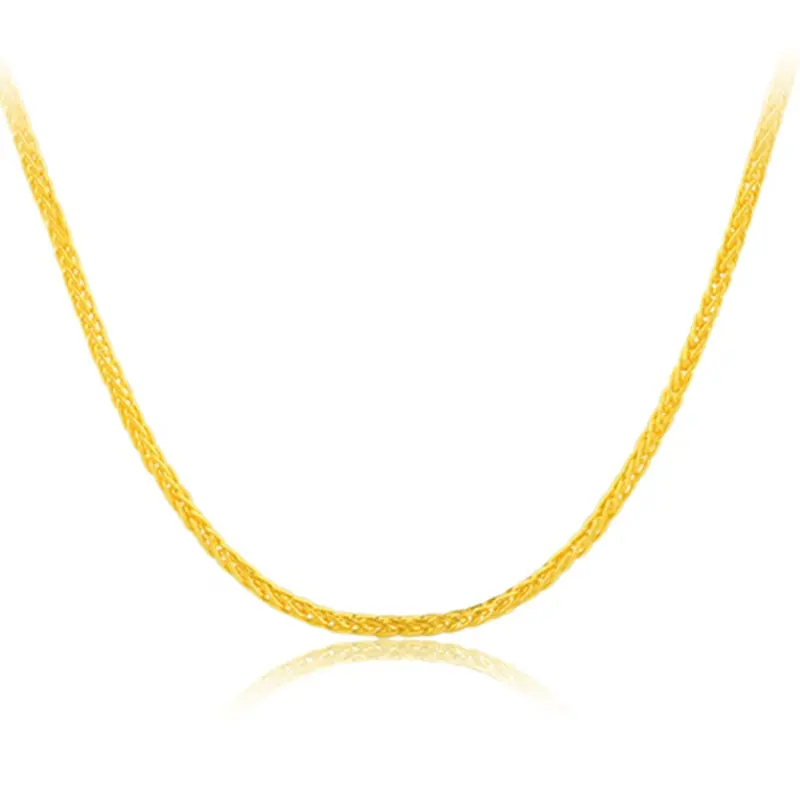 2.4mm Lace Necklace Charm Bracelets Women 18k Gold Chain Valentine's Day Birthday Gift Party Decorations Bracelet Jewelry
