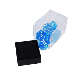 Tùy Chỉnh RPG DND Nhựa Trong Suốt Dice Box Bảo Vệ Dice Hiển Thị Góc Vuông Khối Trong Suốt Của Dice Lưu Trữ <span class=keywords><strong>Container</strong></span> - Product Image 4