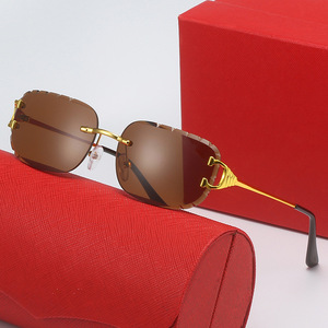 SKYWAY nouveauté lunettes de soleil carrées sans monture femmes rétro à la mode classique lunettes de soleil de haute qualité cadre en métal lunettes de soleil - Product Image 6