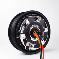 Moteur de moyeu QS 4ème génération 12 pouces 3000W sans balais 72V CC en alliage d'aluminium avec double frein à disque version écoénergétique