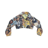 Blouson Bomber Homme Personnalisé en Tapisserie, Fermeture Éclair Intégrale, Vestes et Manteaux Tissés de Haute Qualité, Vêtements Jacquard en Tapisserie pour Hommes