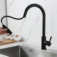 Haute qualité capteur évier chaud froid tirer vers le bas robinet de cuisine intelligent automatique sans contact 304 acier inoxydable gourmet mitigeurs