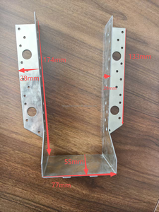 Plaque de fixation robuste en acier galvanisé à double denture pour <span class=keywords><strong>assemblage</strong></span> de poutres de toit en <span class=keywords><strong>bois</strong></span>, connecteur de <span class=keywords><strong>quincaillerie</strong></span> de construction - Product Image 4