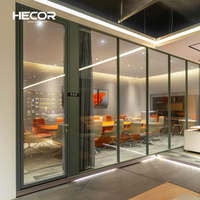 Meilleures ventes Cabine modulaire Hôtel Bureau Double cloison en verre trempé pour murs extérieurs