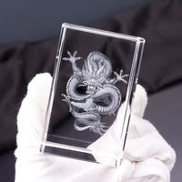 Honor of Crysal K9 bloque 3D claro zodiaco chino láser dragón Animal cubo decoración del hogar