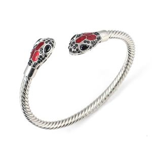 Pulsera de Plata de Ley 925 con Cabeza de Serpiente Trenzada para Mujer, Piedra Natural, Joyería Romántica Turca Hecha a Mano, NUSRET - Product Image 1