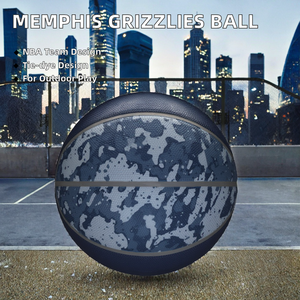 Basketball <span class=keywords><strong>NBA</strong></span> TEAM TIEDYE Memphis Grizzlies WTB1500XBM Taille 7 / environ Diamètre 24,5 cm Bleu clair - Product Image 2
