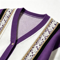 Cardigan en tricot ample pour femme grande taille, style vintage, ajouré en dentelle, coupe oversize