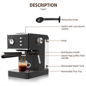 Máquina de Espresso OEM de 20 Bares para Café Molido con Varilla para Latte y Cappuccino, Apta para el Hogar - Product Image 4