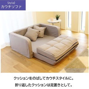 Sofá Cama Plegable en Forma de L con Colchón de Espuma Multifuncional para el Hogar, Oficina, Siesta, Camping y Picnic - Product Image 3