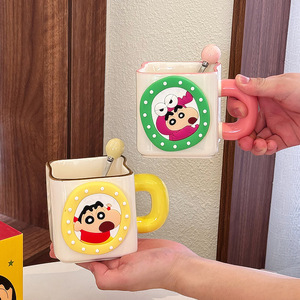 Crayon Shinchan <b>Ceramic</b> <b>Mug</b> With Handle Cartoon Design For Home Use Single Cup - Product Image 2