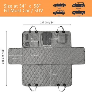 Housse de siège de voiture pour <span class=keywords><strong>chien</strong></span> imperméable en Oxford, hamac pour siège arrière, antidérapant, résistant aux rayures, tapis de voyage pour animaux de compagnie pour SUV et camions - Product Image 5