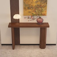 Table console moderne et luxueuse en bois massif de style chinois Armoire d'entrée murale déco élégante avec marbre pour hôtels et salons