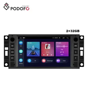 (欧盟/美国股票) Podofo 2 + 64GB Carplay安卓汽车收音机2 Din 7英寸BT WiFi全球定位系统调频，适用于雪佛兰/克莱斯勒/吉普/道奇/300C