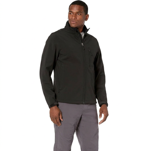 OEM Custom <b>Men</b> <b>Canvas</b> Softshell <b>Jacket</b> Wholesale Bulk Breathable Waterproof Windproof Outdoor Wear Comfortable Front Stand - Product Image 1