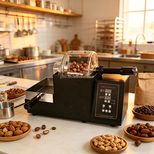 Nouvelle machine à torréfier les noix automatique pour usage domestique, petite friteuse à agitation pour <span class=keywords><strong>graines</strong></span>, noix, céréales, et torréfacteur commercial à agitation pour grains <span class=keywords><strong>de</strong></span> café - Product Image 3
