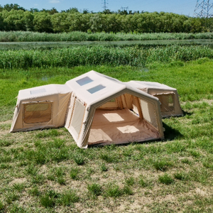 Tente <span class=keywords><strong>gonflable</strong></span> modulaire en coton TC 18.16 ㎡   Tente pneumatique extensible pour camping familial et glamping avec <span class=keywords><strong>annexe</strong></span> - Product Image 3