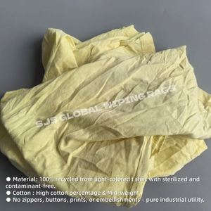 Paños de limpieza industriales universales, trapos de camiseta de color claro recuperados, trapos de algodón para limpieza - Product Image 4